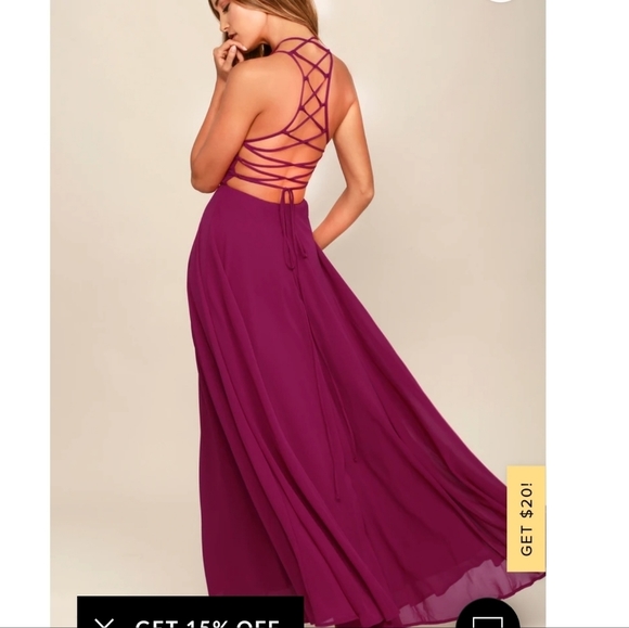 Lulus medium Strappy to be Here Magenta Maxi Dress - Picture 2 of 4
